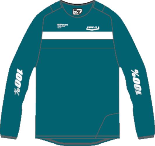 100% R-CORE Long Sleeve Jersey - Gulf (Grösse: M) von 100percent