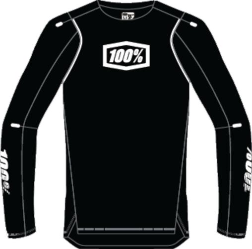 100% R-CORE-X Long Sleeve Jersey - schwarz (Grösse: L) von 100percent