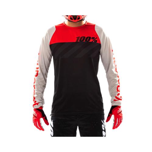 100% R-Core Youth Jersey - black/racer red M von 100percent