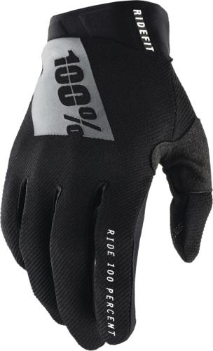 100% Ridefit Gloves - Black/White schwarz (Grösse: L) von 100percent