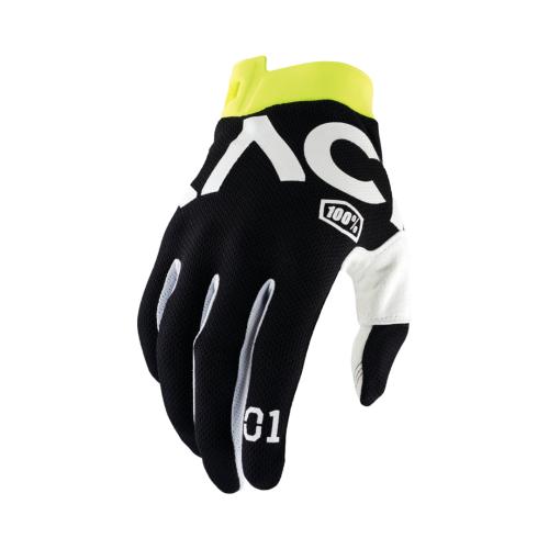 100% iTrack Gloves Racr - schwarz-weiss (Grösse: M) von 100percent