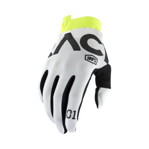 100% iTrack Gloves Racr - white (Grösse: S) von 100percent