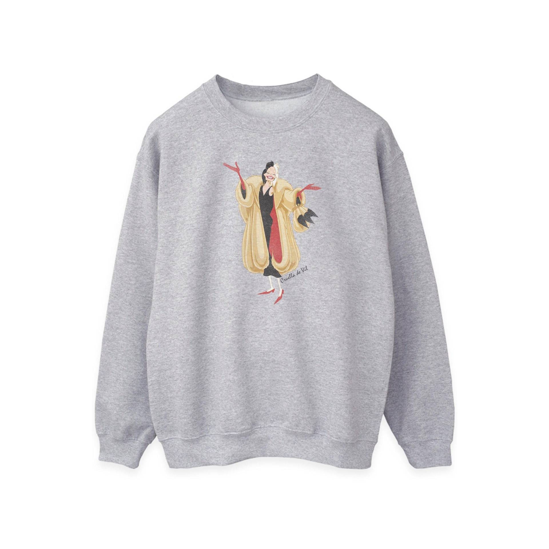 101 Dalmatians - Classic Sweatshirt, für Damen, Grau, Größe L von 101 Dalmatians