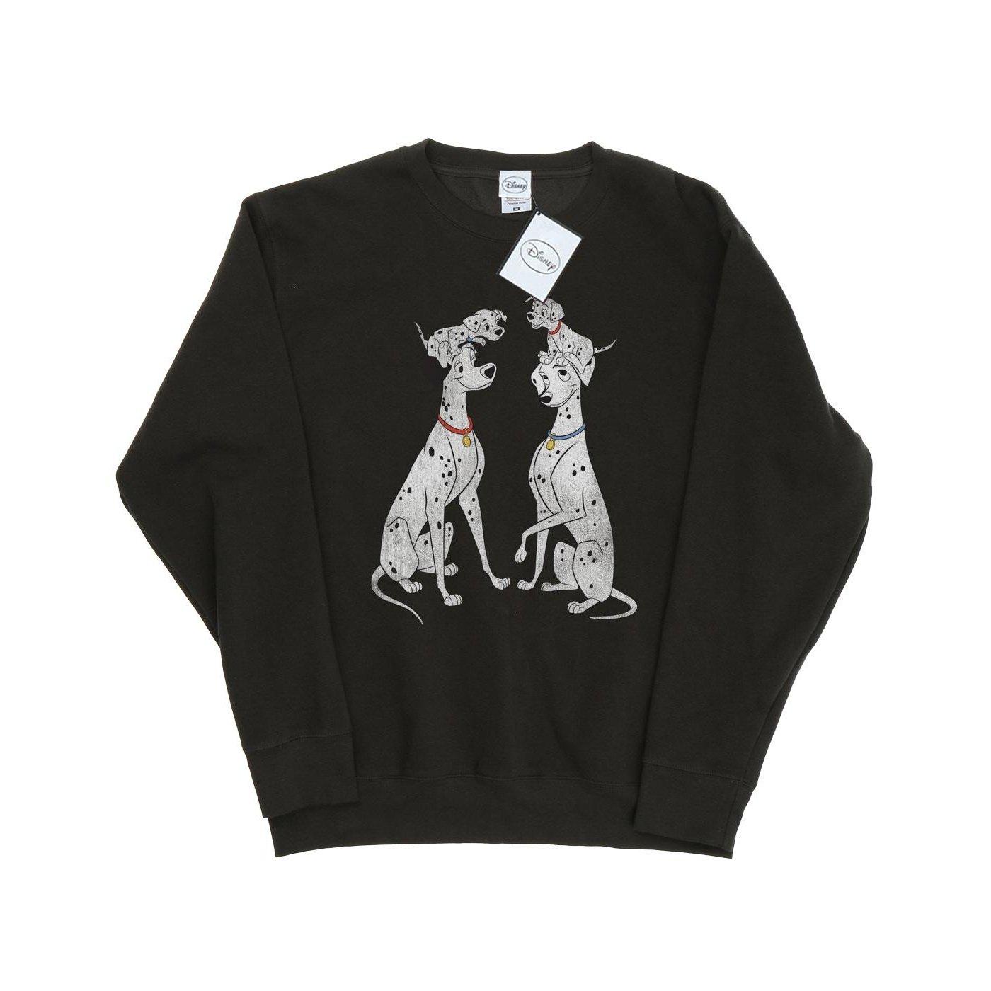 101 Dalmatians - Pongo And Perdita Sweatshirt, für Damen, Taubengrau, Größe S von 101 Dalmatians