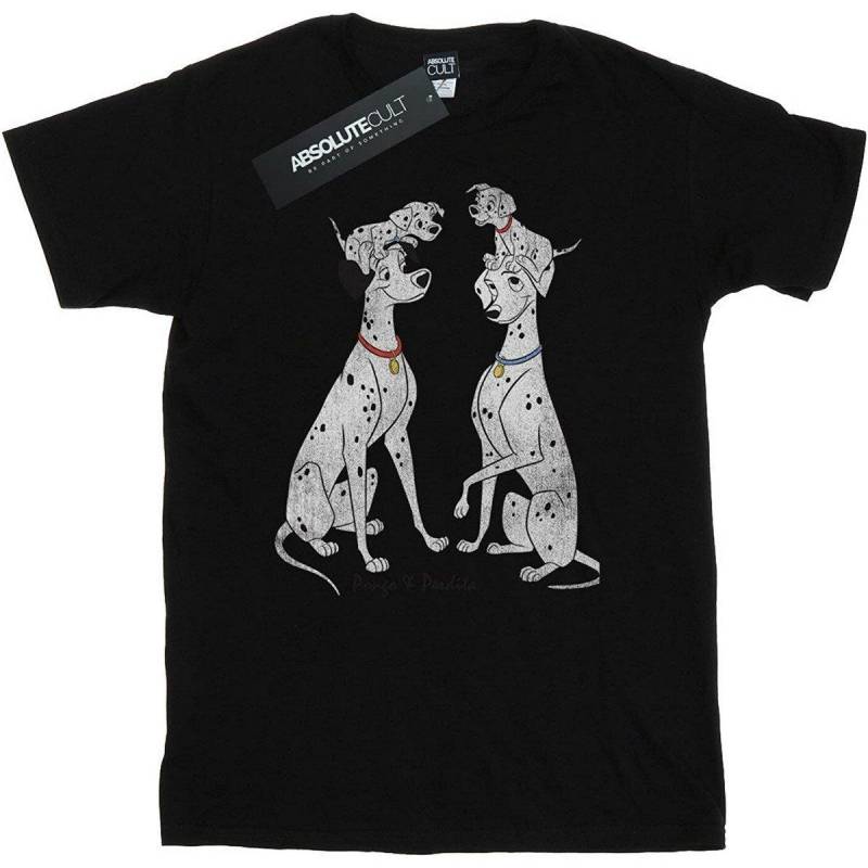 Pongo And Perdita Tshirt Herren Schwarz 3XL von 101 Dalmatians