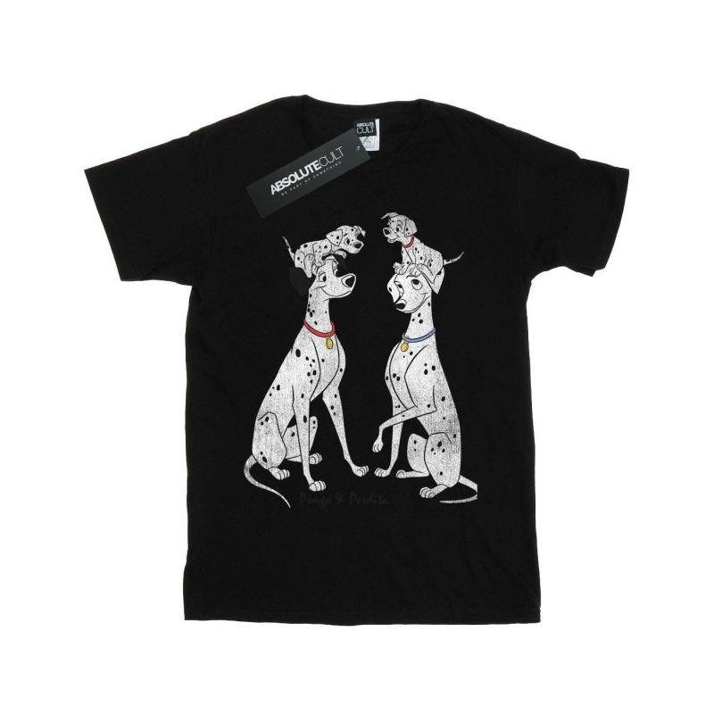 Pongo And Perdita Tshirt Mädchen Schwarz 116 von 101 Dalmatians