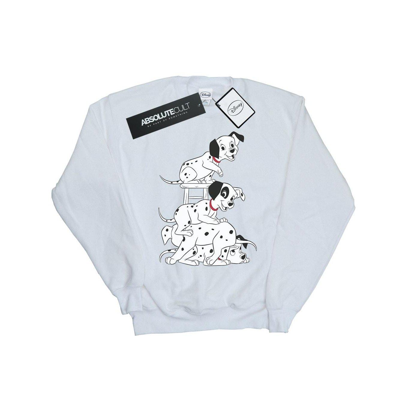 101 Dalmatians - Sweatshirt, für Damen, Weiss, Größe L von 101 Dalmatians