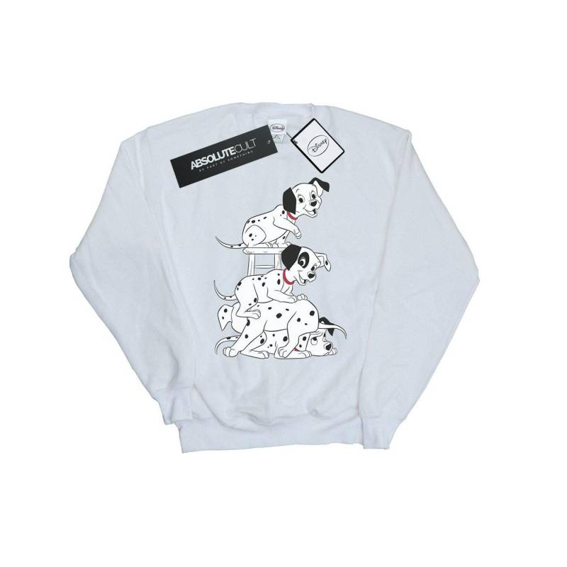 Sweatshirt Damen Weiss L von 101 Dalmatians