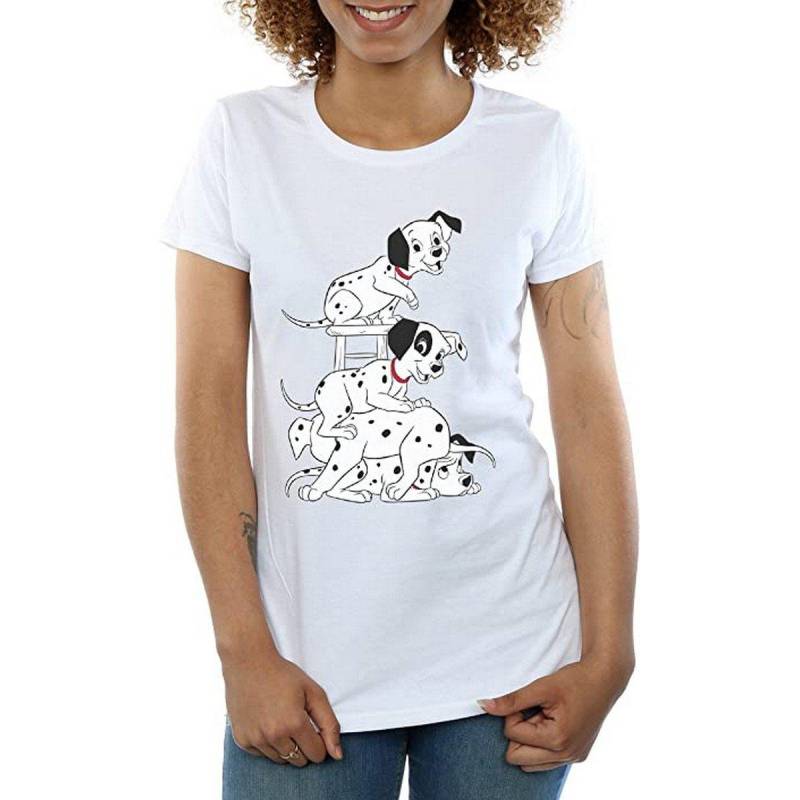 Tshirt Mädchen Weiss 116 von 101 Dalmatians