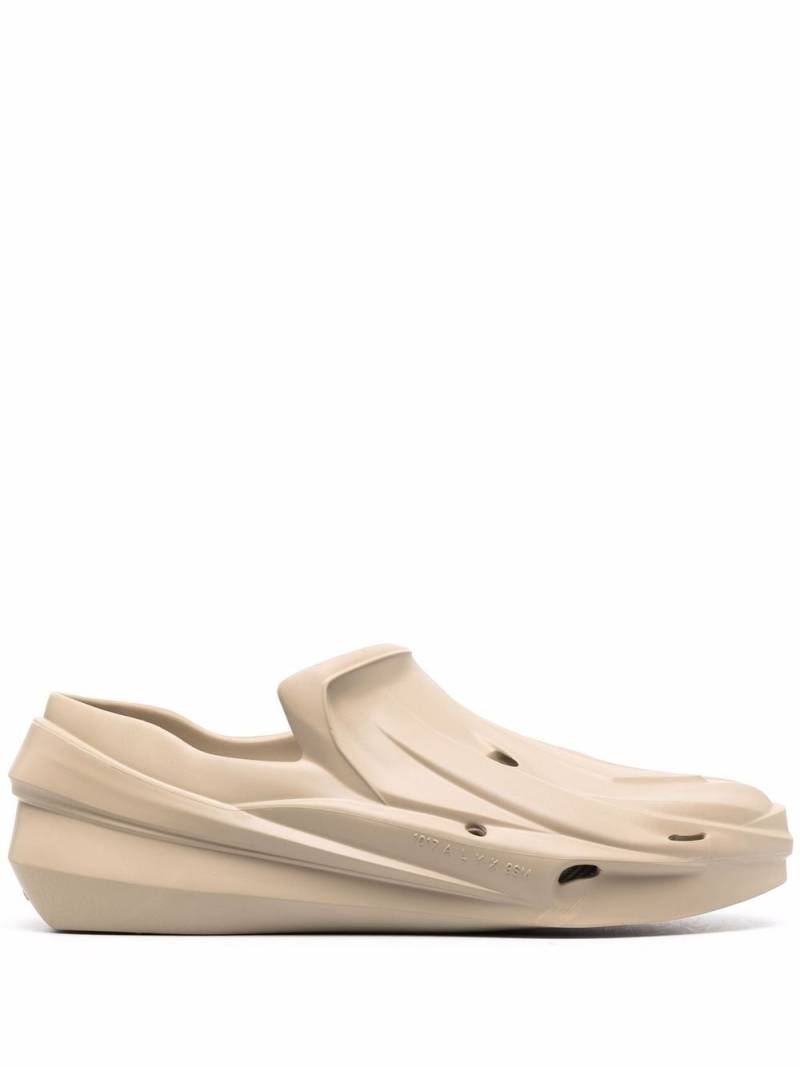 1017 ALYX 9SM Mono embossed-logo slippers - Neutrals von 1017 ALYX 9SM