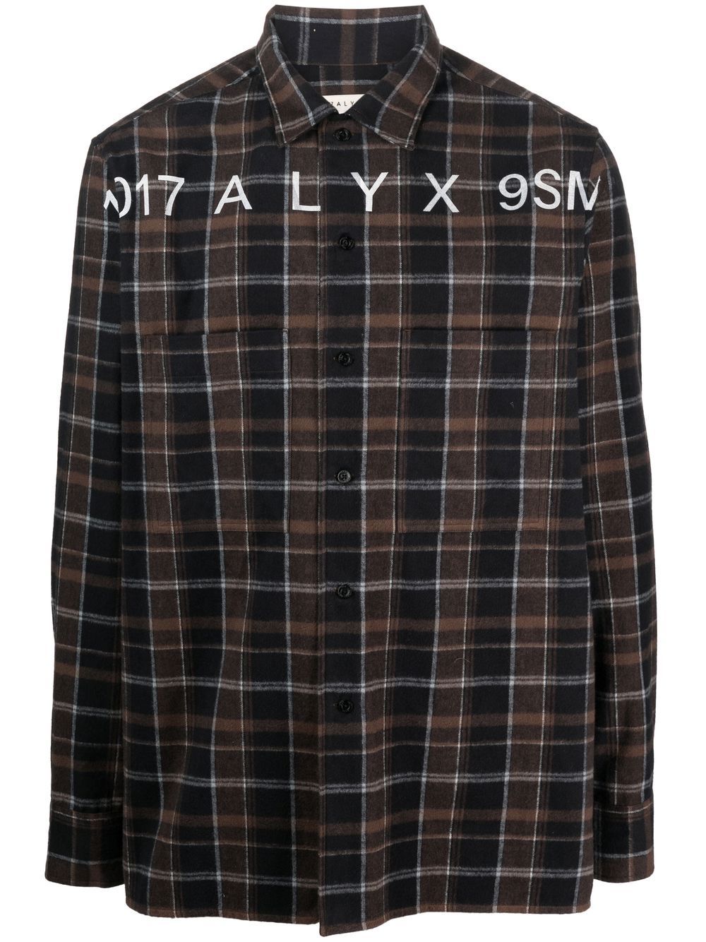 1017 ALYX 9SM cotton tartan long-sleeve shirt - Brown von 1017 ALYX 9SM