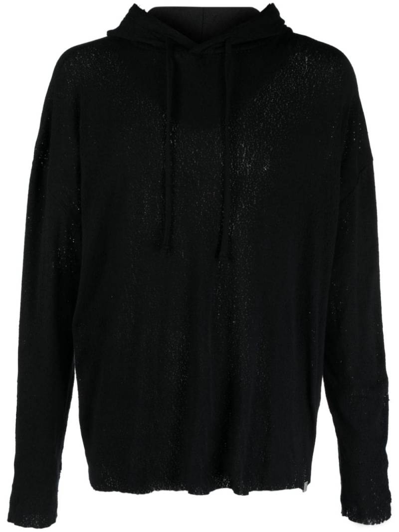 1017 ALYX 9SM distressed cotton hoodie - Black von 1017 ALYX 9SM