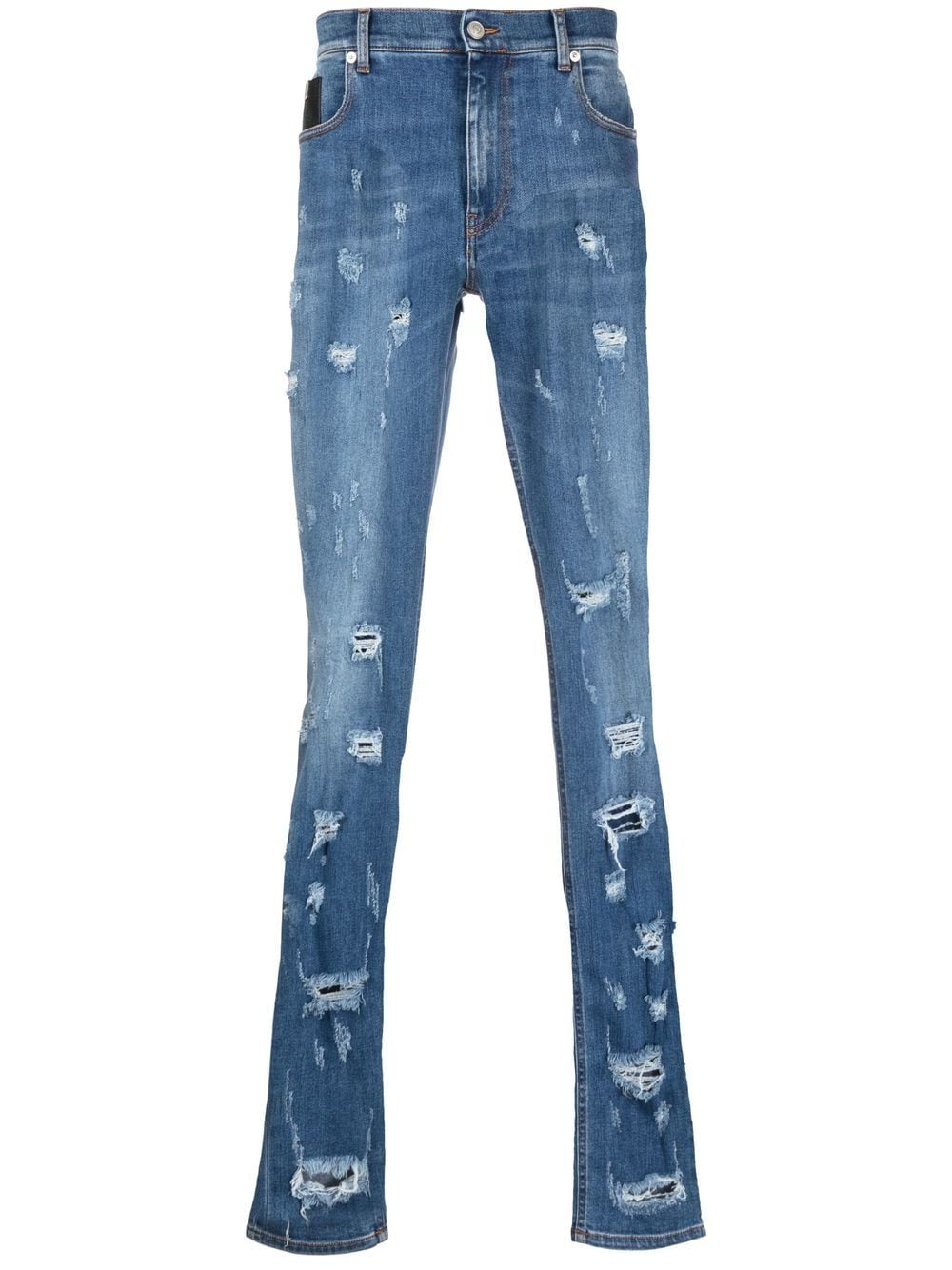1017 ALYX 9SM distressed-effect skinny jeans - Blue von 1017 ALYX 9SM