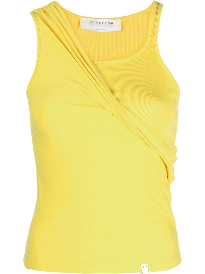 1017 ALYX 9SM gathered-detail sleeveless top - Yellow von 1017 ALYX 9SM