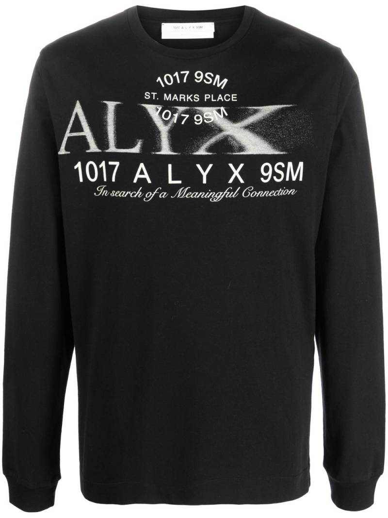 1017 ALYX 9SM graphic logo-print sweatshirt - Black von 1017 ALYX 9SM