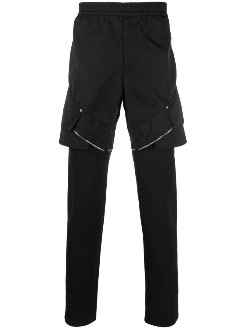 1017 ALYX 9SM zip-detail layered trousers - Black von 1017 ALYX 9SM