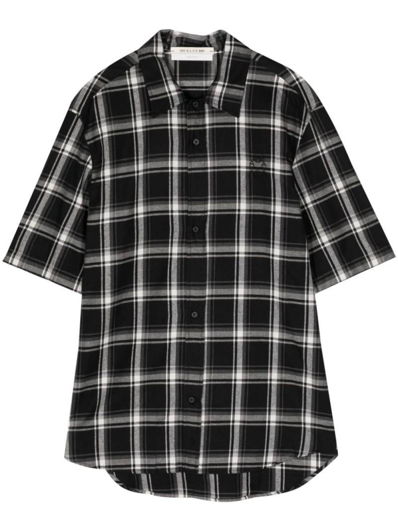 1017 ALYX 9SM logo-embroidered plaid-pattern shirt - Black von 1017 ALYX 9SM