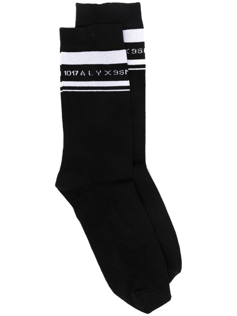 1017 ALYX 9SM logo intarsia mid-calf socks - Black von 1017 ALYX 9SM