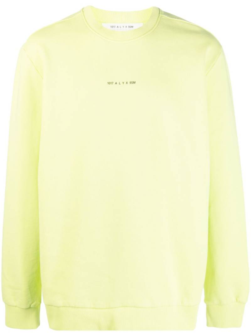 1017 ALYX 9SM logo-print cotton sweatshirt - Yellow von 1017 ALYX 9SM