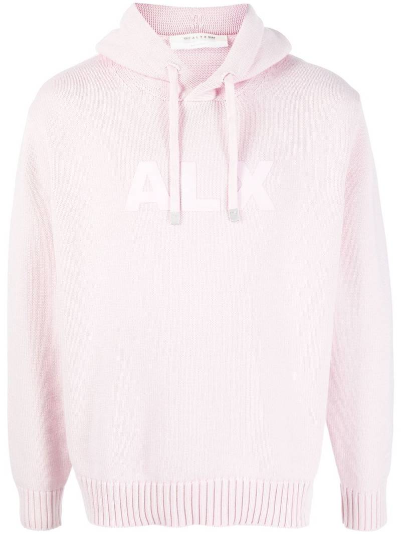 1017 ALYX 9SM logo-print knitted hoodie - Pink von 1017 ALYX 9SM