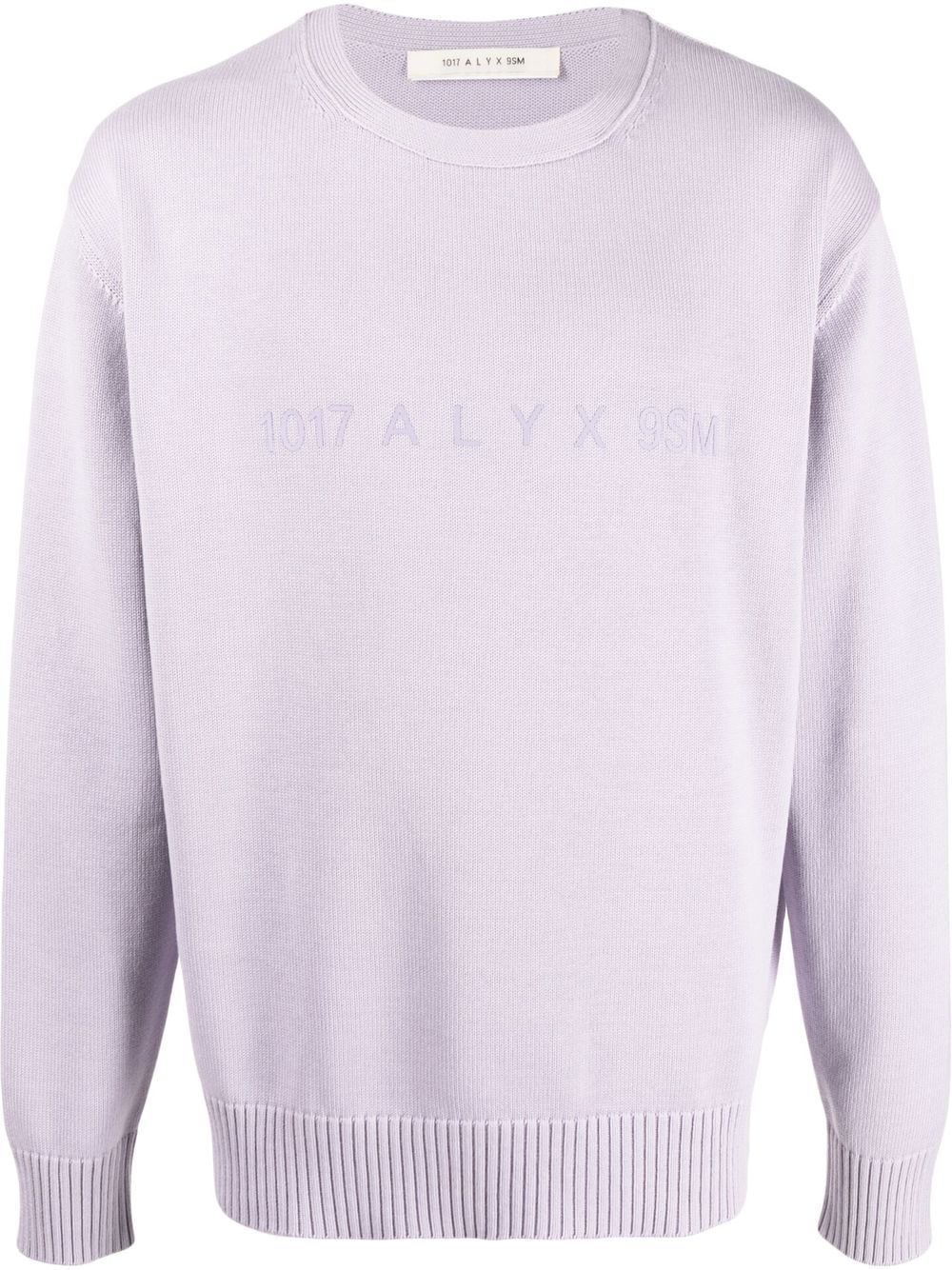 1017 ALYX 9SM logo-print knitted jumper - Purple von 1017 ALYX 9SM