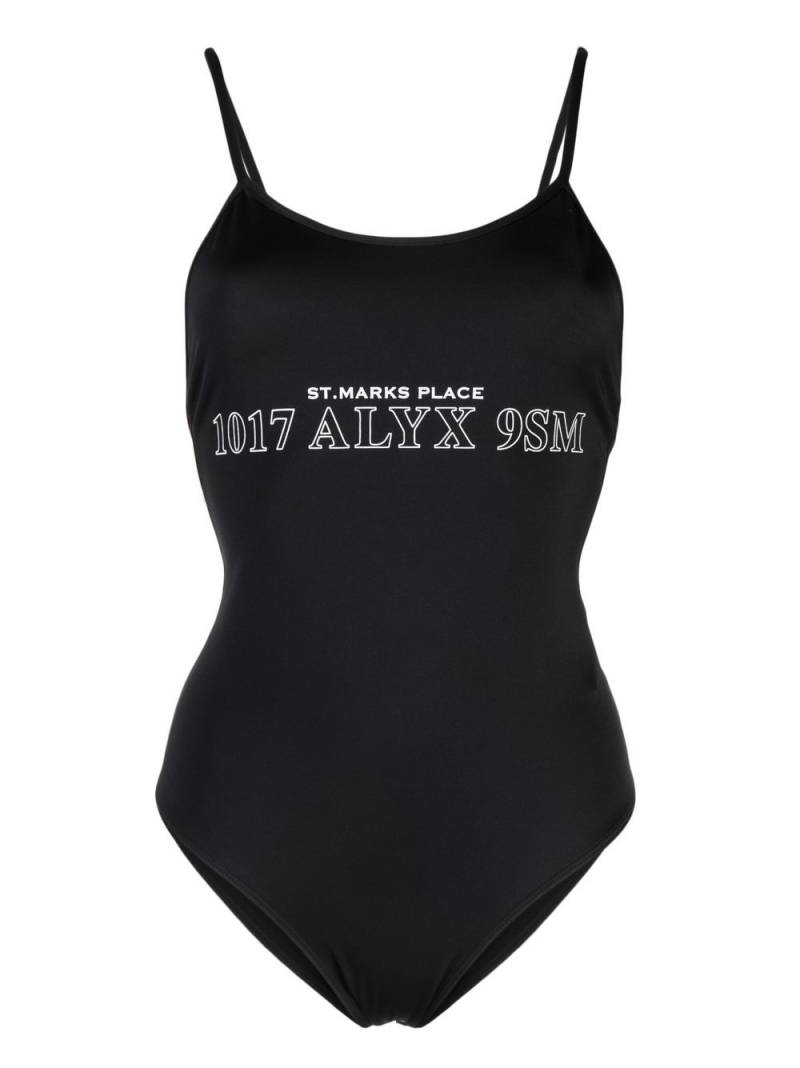 1017 ALYX 9SM logo-print low-back swimsuit - Black von 1017 ALYX 9SM