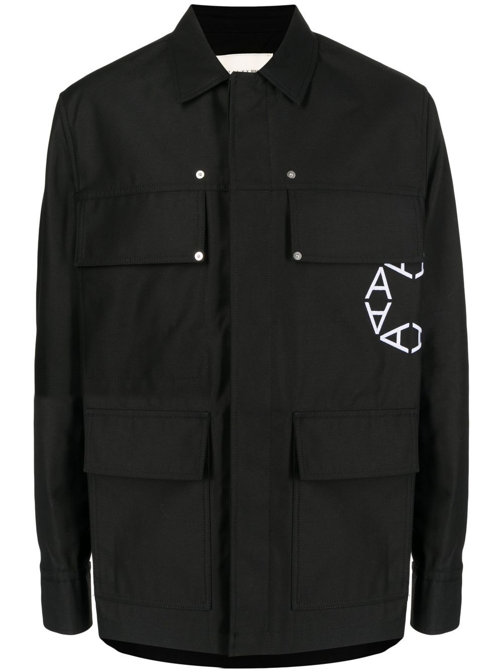 1017 ALYX 9SM logo-print shirt jacket - Black von 1017 ALYX 9SM