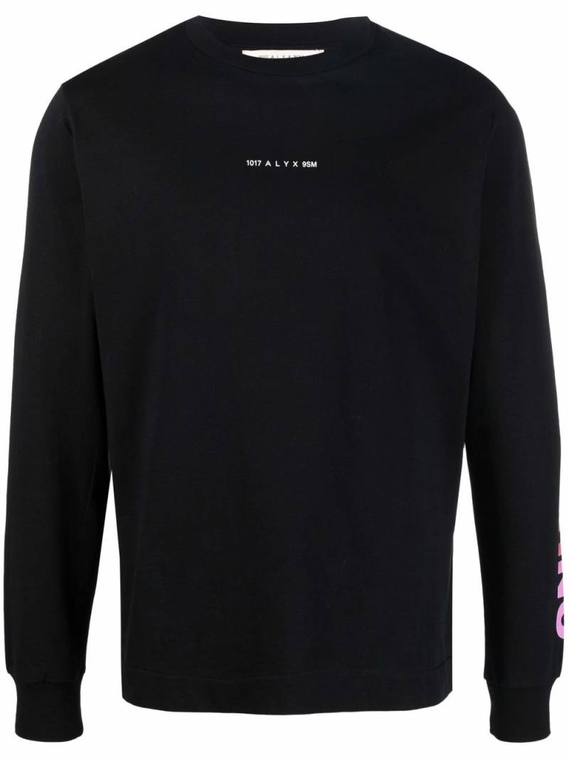 1017 ALYX 9SM slogan-print sweatshirt - Black von 1017 ALYX 9SM