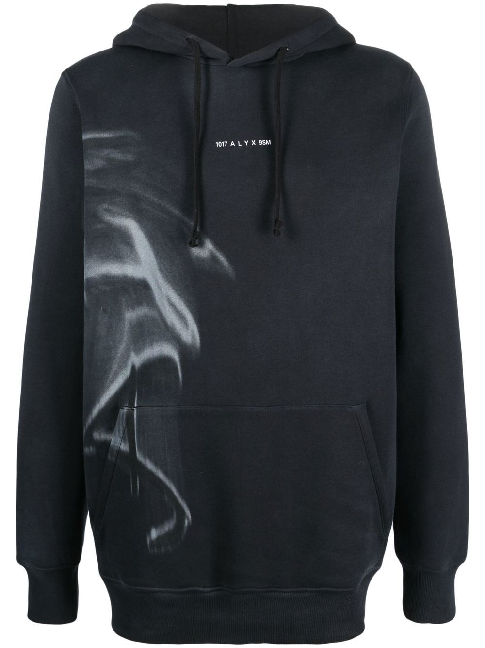 1017 ALYX 9SM smoke-print drawstring hoodie - Black von 1017 ALYX 9SM