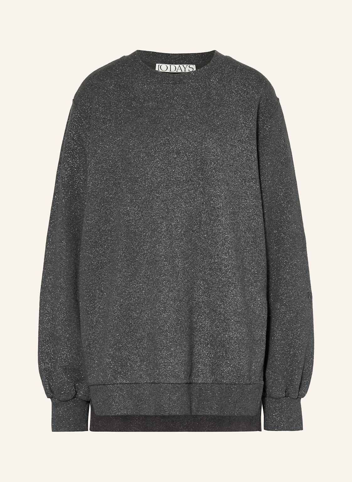 10days Oversized-Sweatshirt Mit Glitzergarn grau von 10DAYS