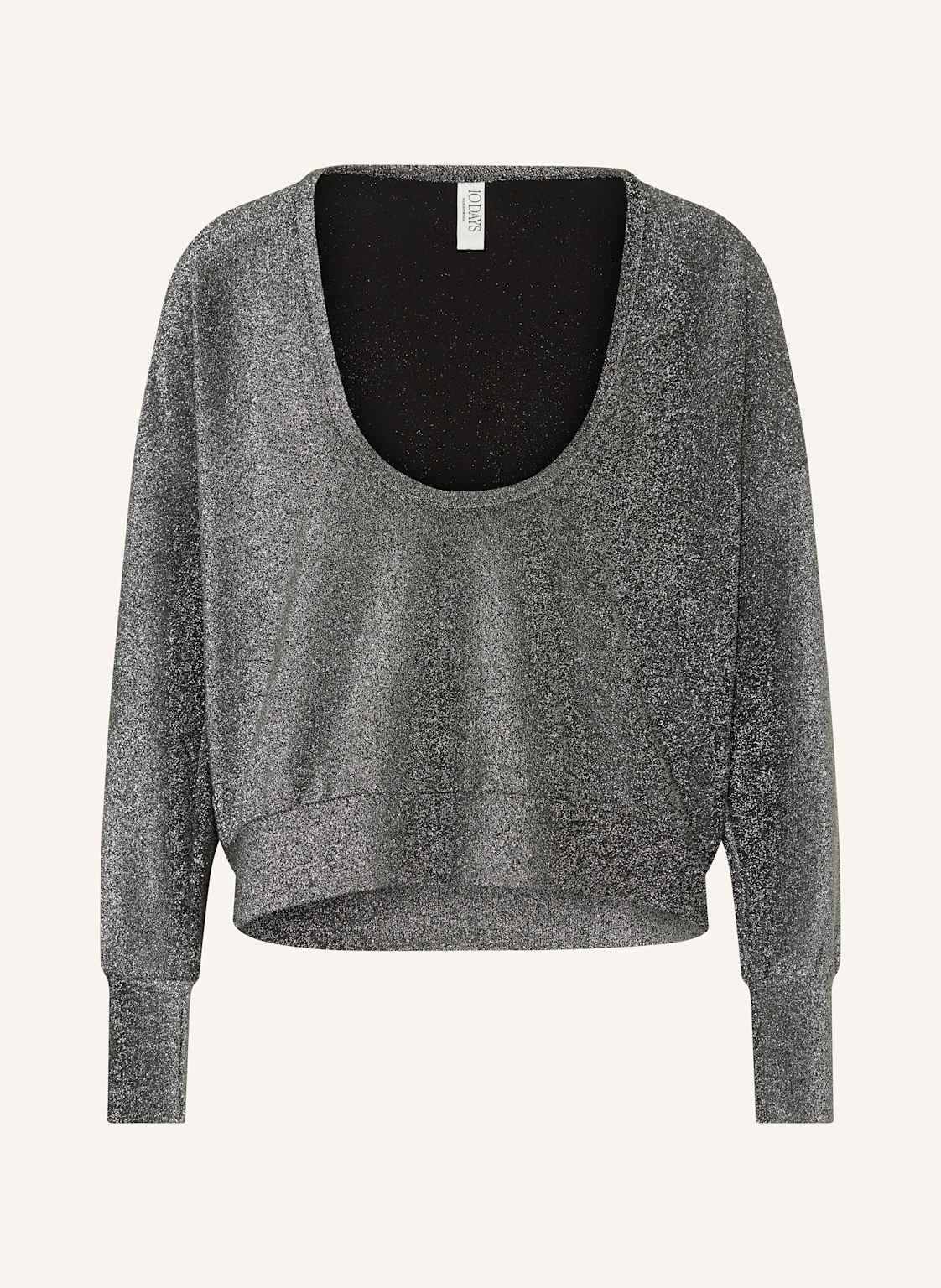 10days Sweatshirt Mit Glitzergarn schwarz 10days Sweatshirt Mit Glitzergarn schwarz von 10DAYS