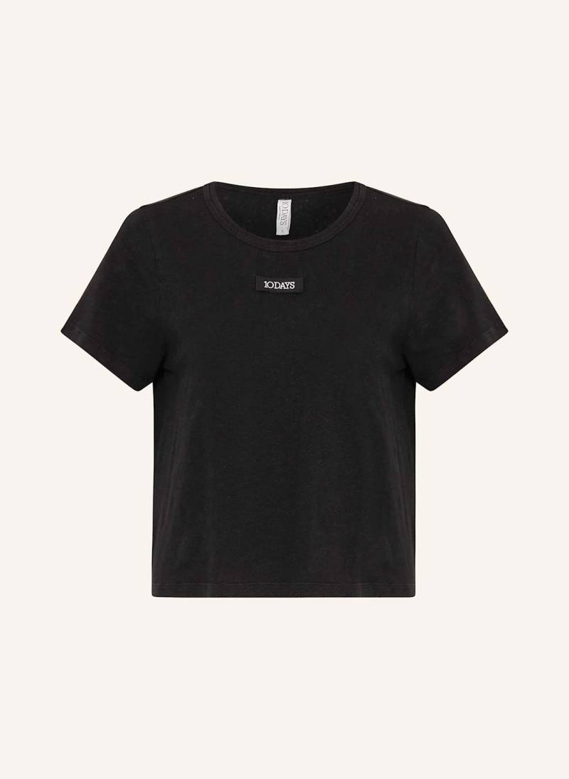 10days T-Shirt Mit Leinen schwarz von 10DAYS