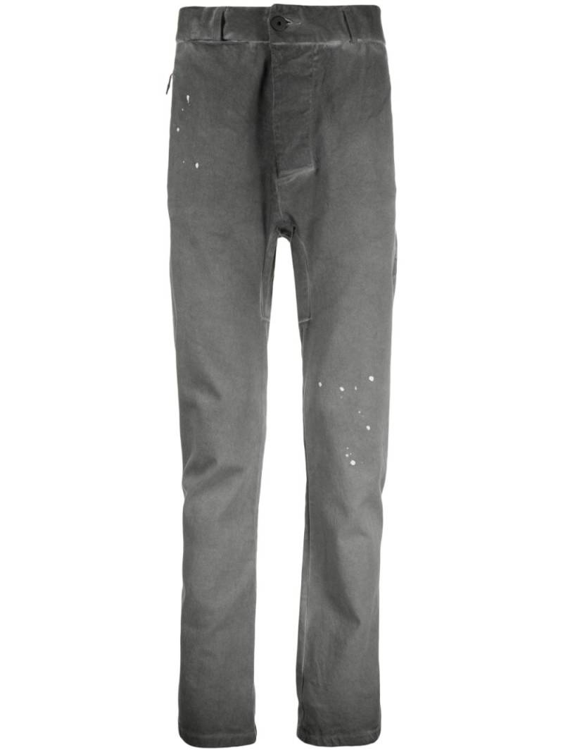 11 By Boris Bidjan Saberi washed cotton slim-cut trousers - Grey von 11 By Boris Bidjan Saberi