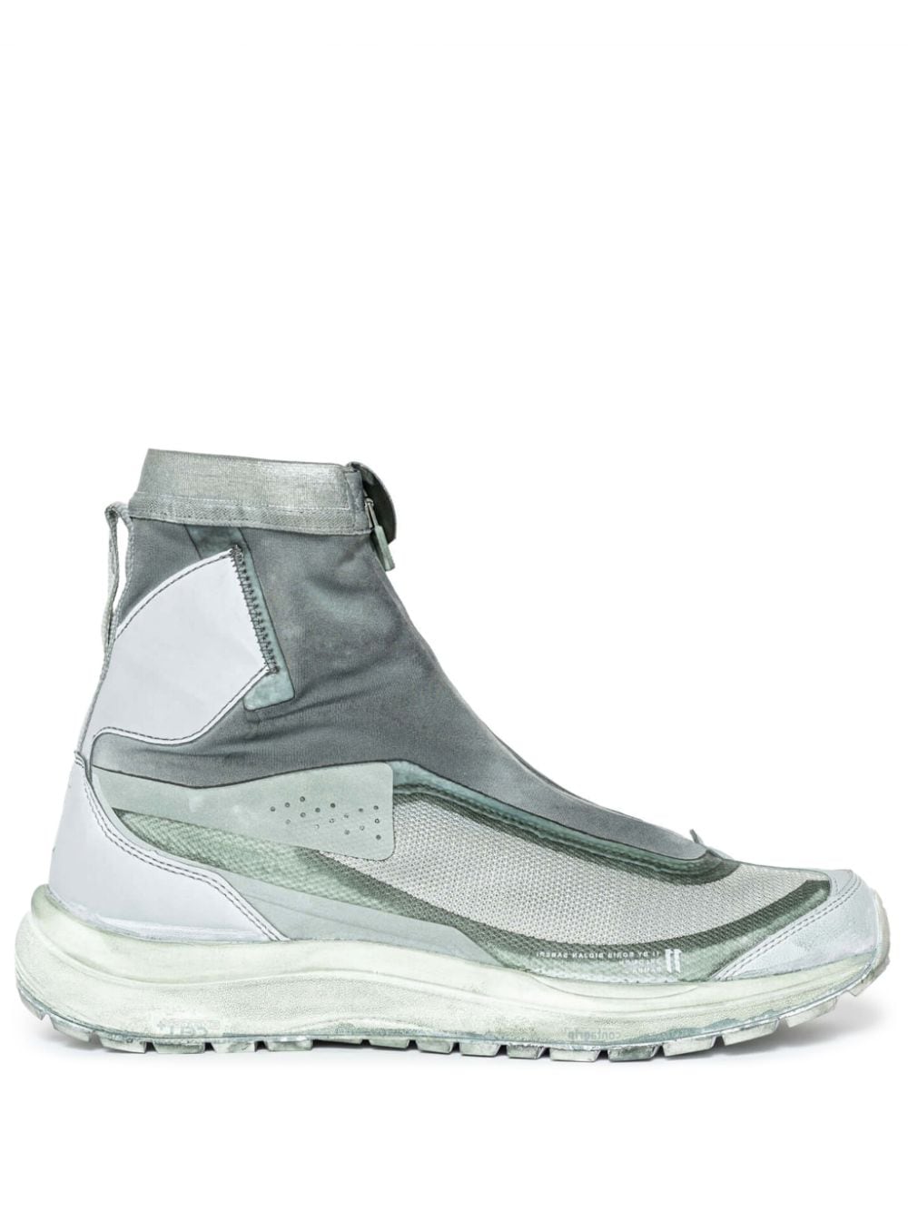 11 By Boris Bidjan Saberi zip-up hi-top sneakers - Green von 11 By Boris Bidjan Saberi