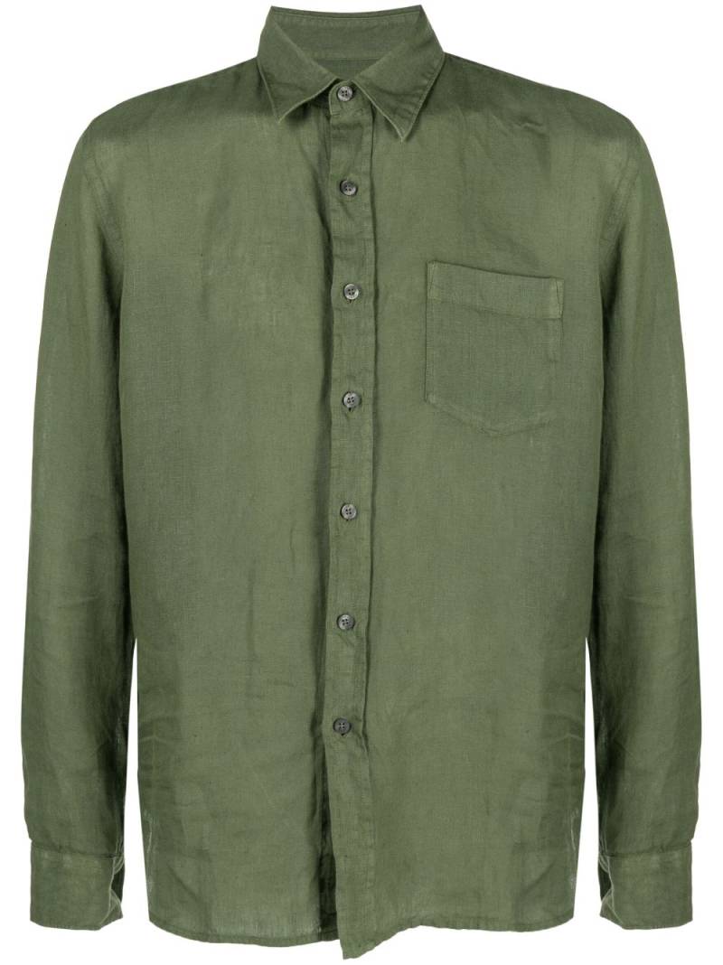 120% Lino button-down fastening shirt - Green von 120% Lino