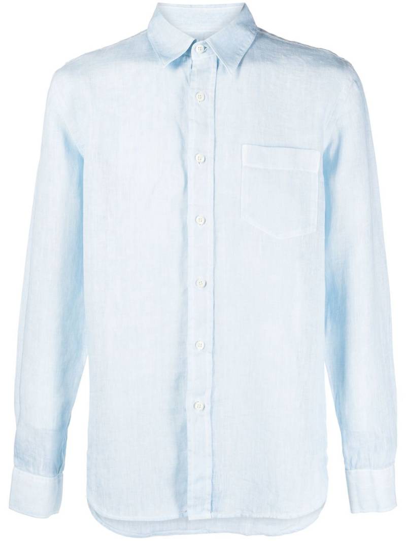 120% Lino button-up linen shirt - Blue von 120% Lino