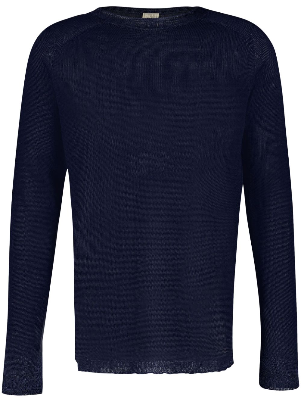 120% Lino crew-neck linen jumper - Blue von 120% Lino