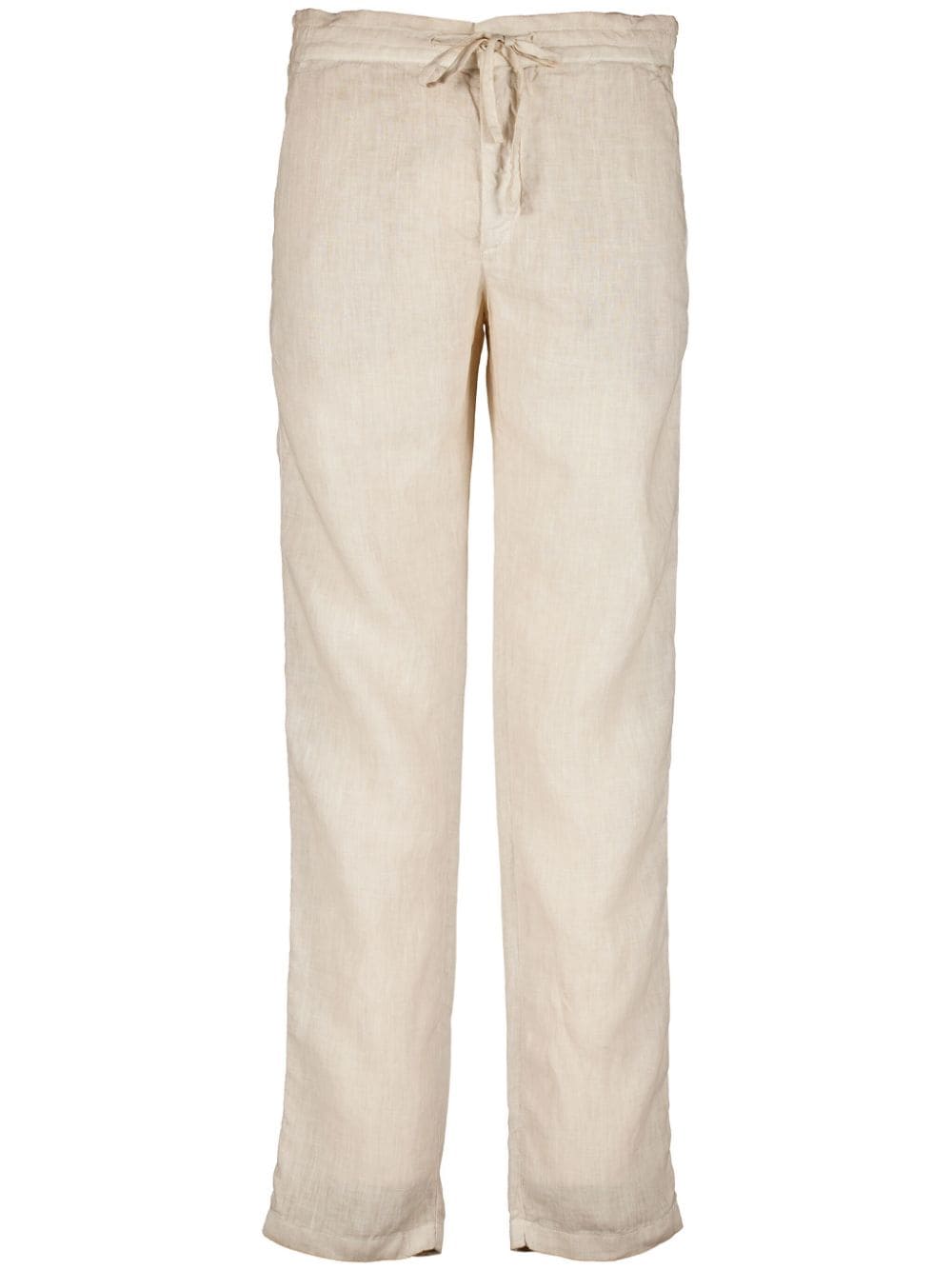 120% Lino drawstring linen trousers - Neutrals von 120% Lino