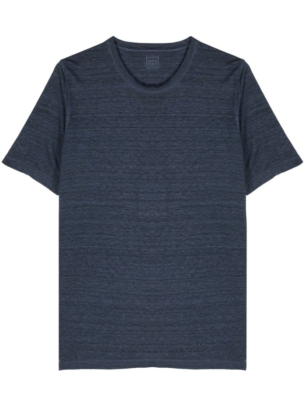 120% Lino linen crew neck T-shirt - Blue von 120% Lino