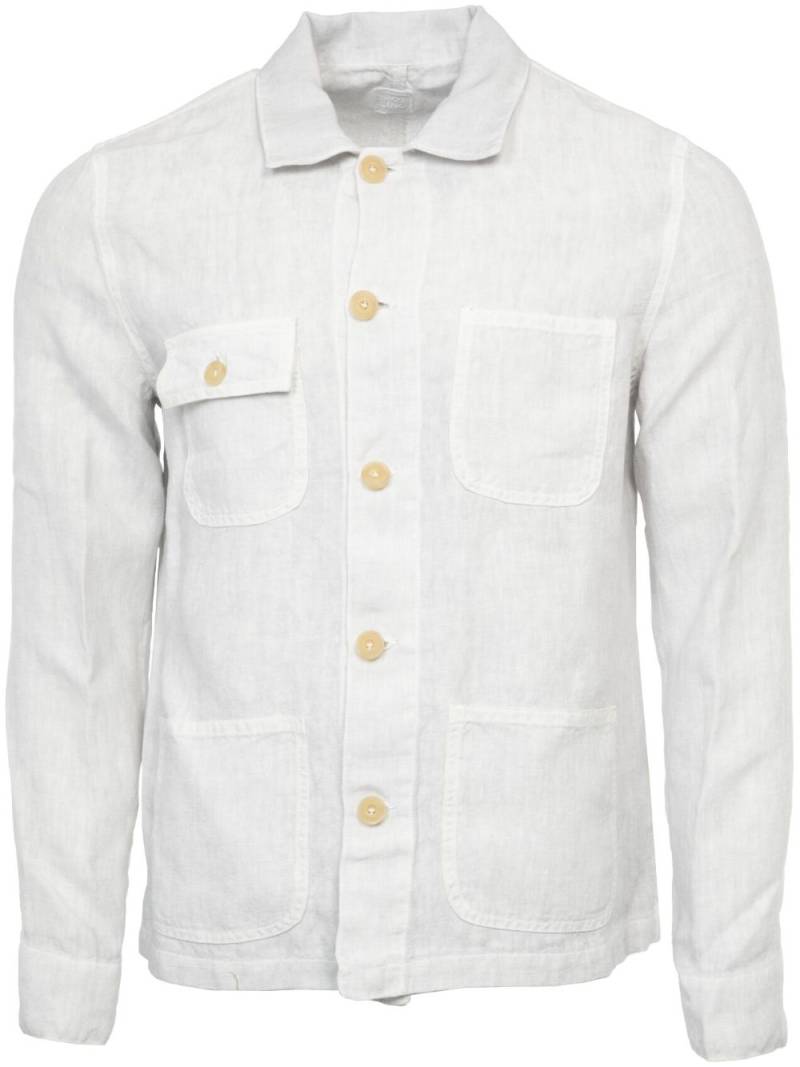 120% Lino linen shirt jacket - Grey von 120% Lino