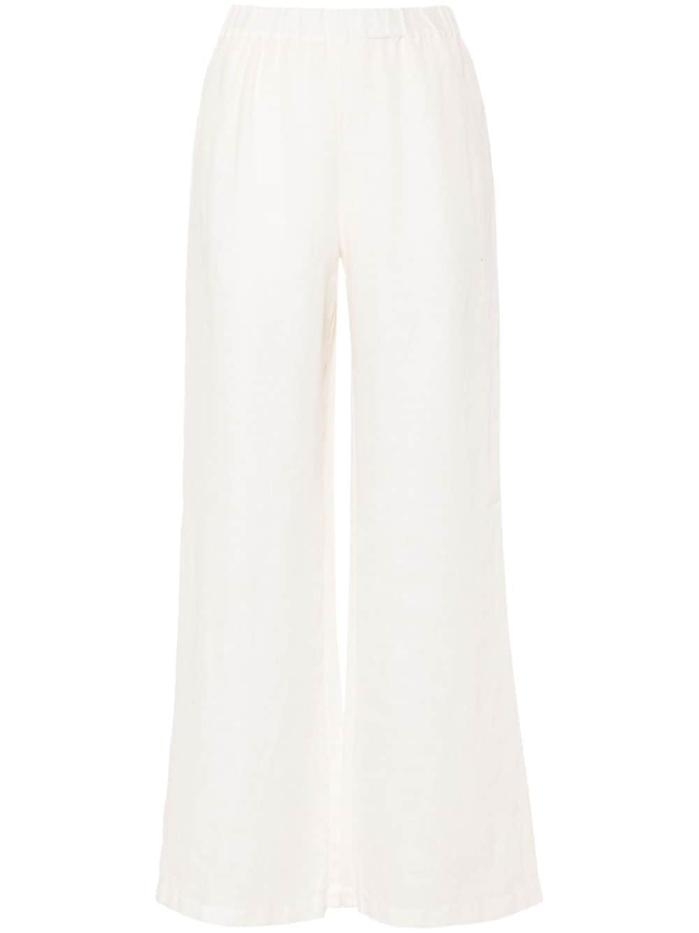 120% Lino linen straight trousers - Neutrals von 120% Lino