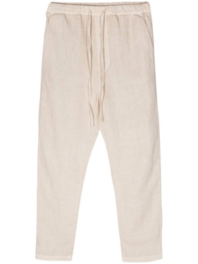 120% Lino linen tapered trousers - Neutrals von 120% Lino