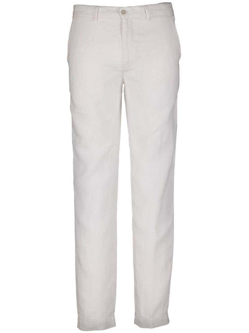 120% Lino linen tapered trousers - White von 120% Lino