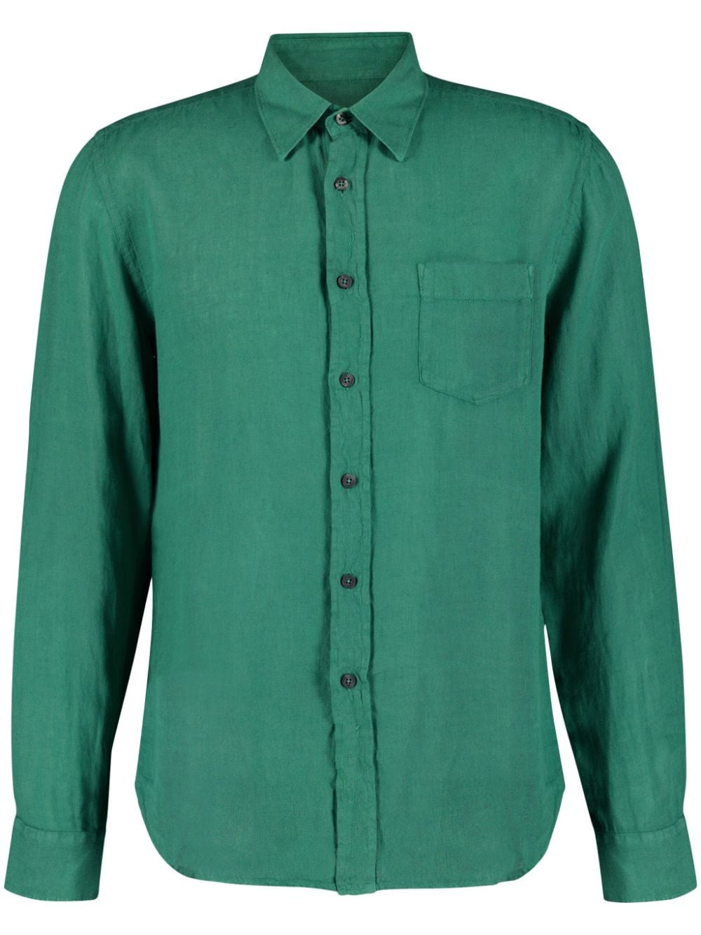 120% Lino long-sleeve linen shirt - Green von 120% Lino