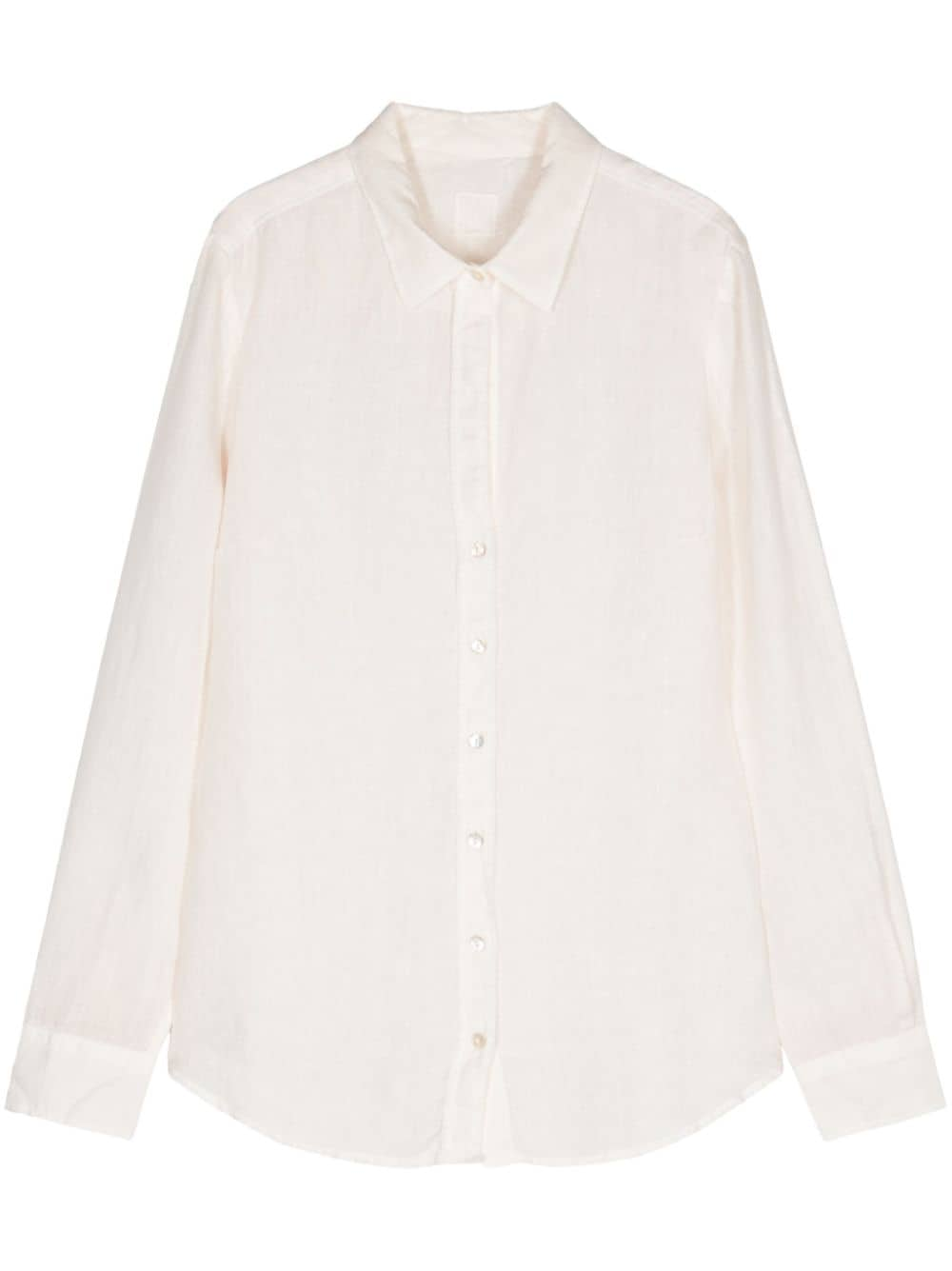 120% Lino long-sleeve linen shirt - Neutrals von 120% Lino