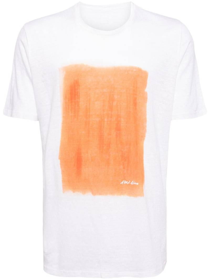 120% Lino paint-print linen T-shirt - Neutrals von 120% Lino