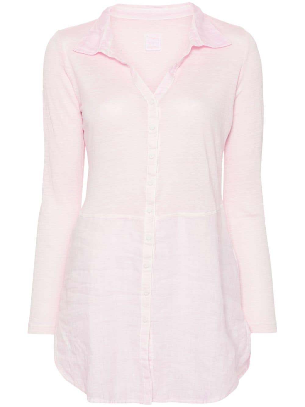 120% Lino panelled-design linen dress - Pink von 120% Lino