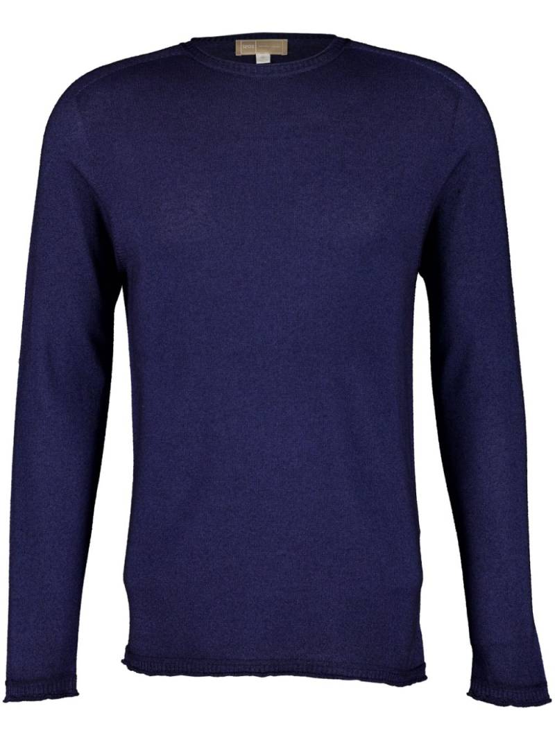 120% Lino round-neck cashmere jumper - Blue von 120% Lino