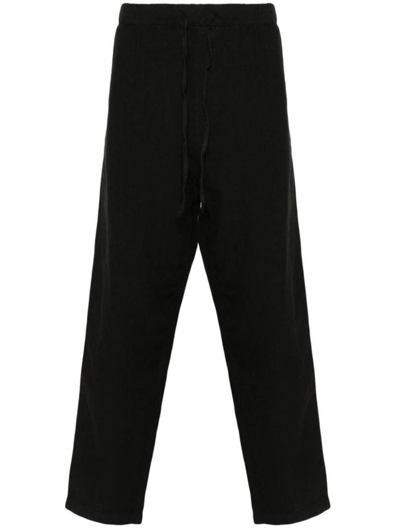 120% Lino straight-leg linen trousers - Black von 120% Lino