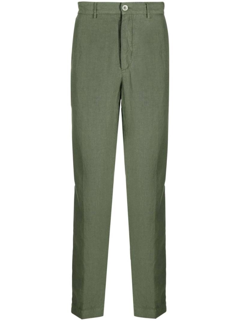 120% Lino straight-leg linen trousers - Green von 120% Lino